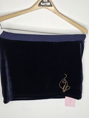 Baby Phat Blue Essential Logo Velour Skirt Size M